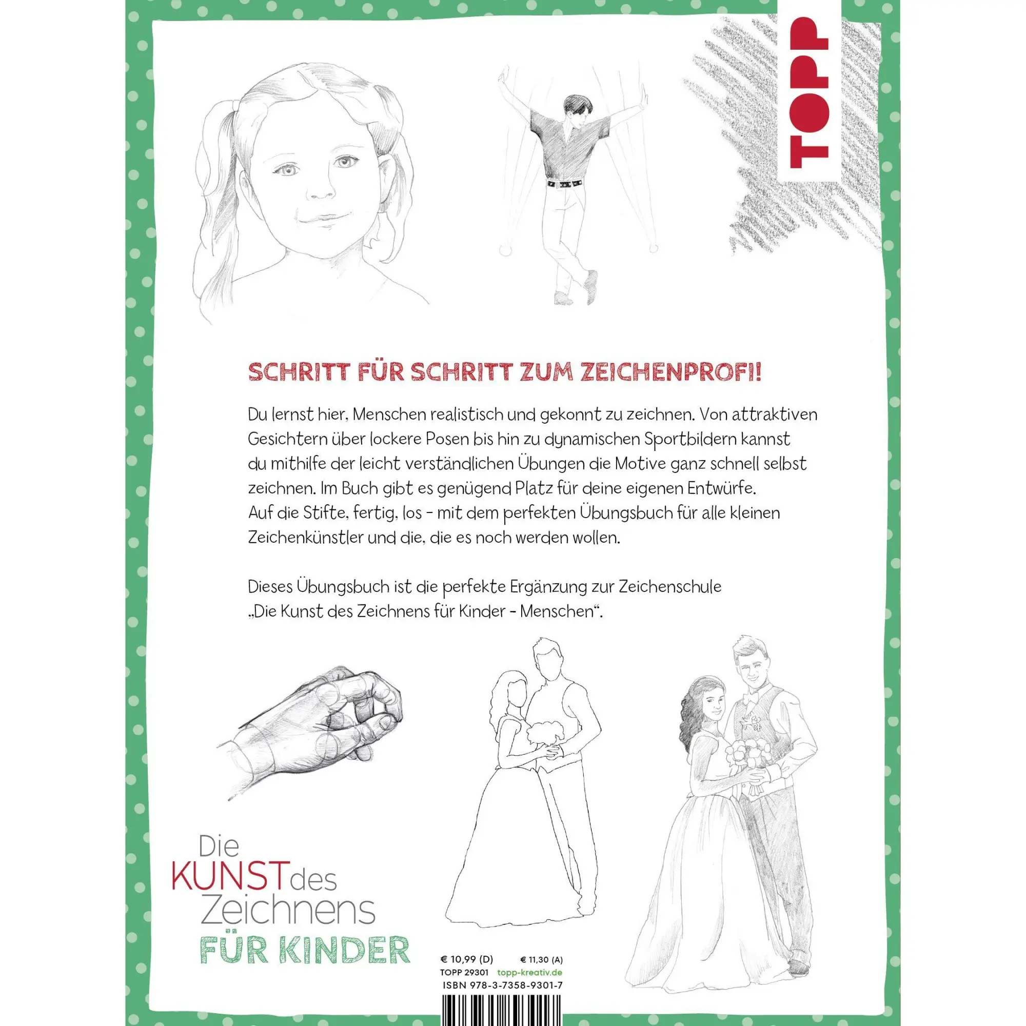 Bild: 9783735893017 | Die Kunst des Zeichnens für Kinder Übungsbuch - Menschen | Gecko Keck