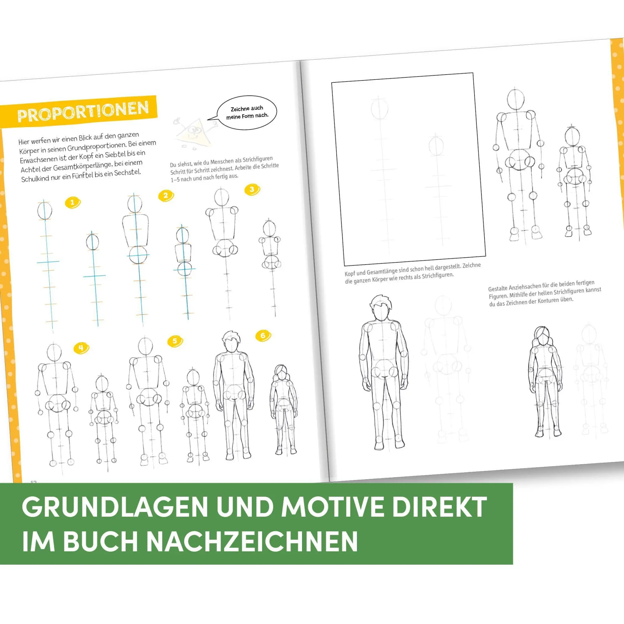 Bild: 9783735893017 | Die Kunst des Zeichnens für Kinder Übungsbuch - Menschen | Gecko Keck