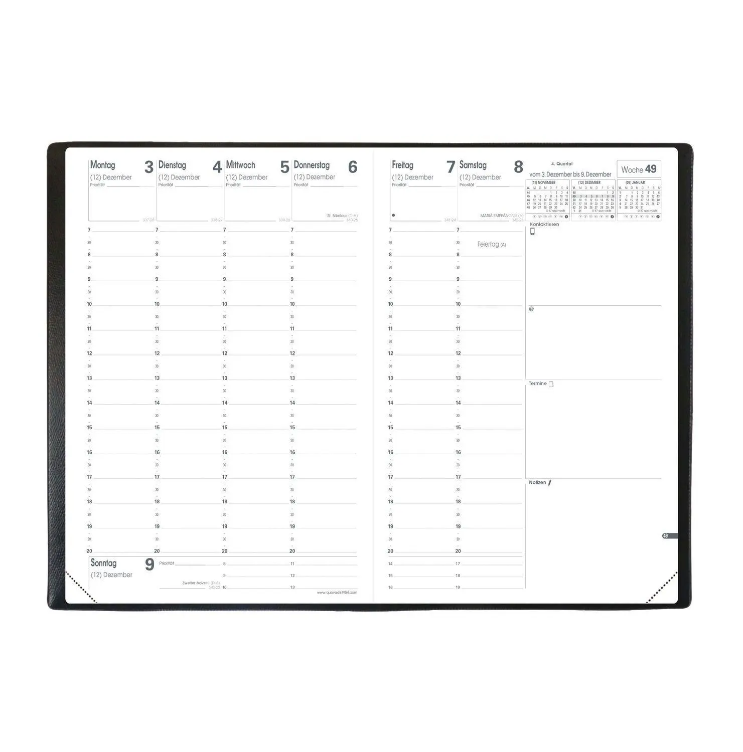 Bild: 3371010123117 | MINISTER vz DE Impala schwarz 2027 | Kalender im Schreibtischformat