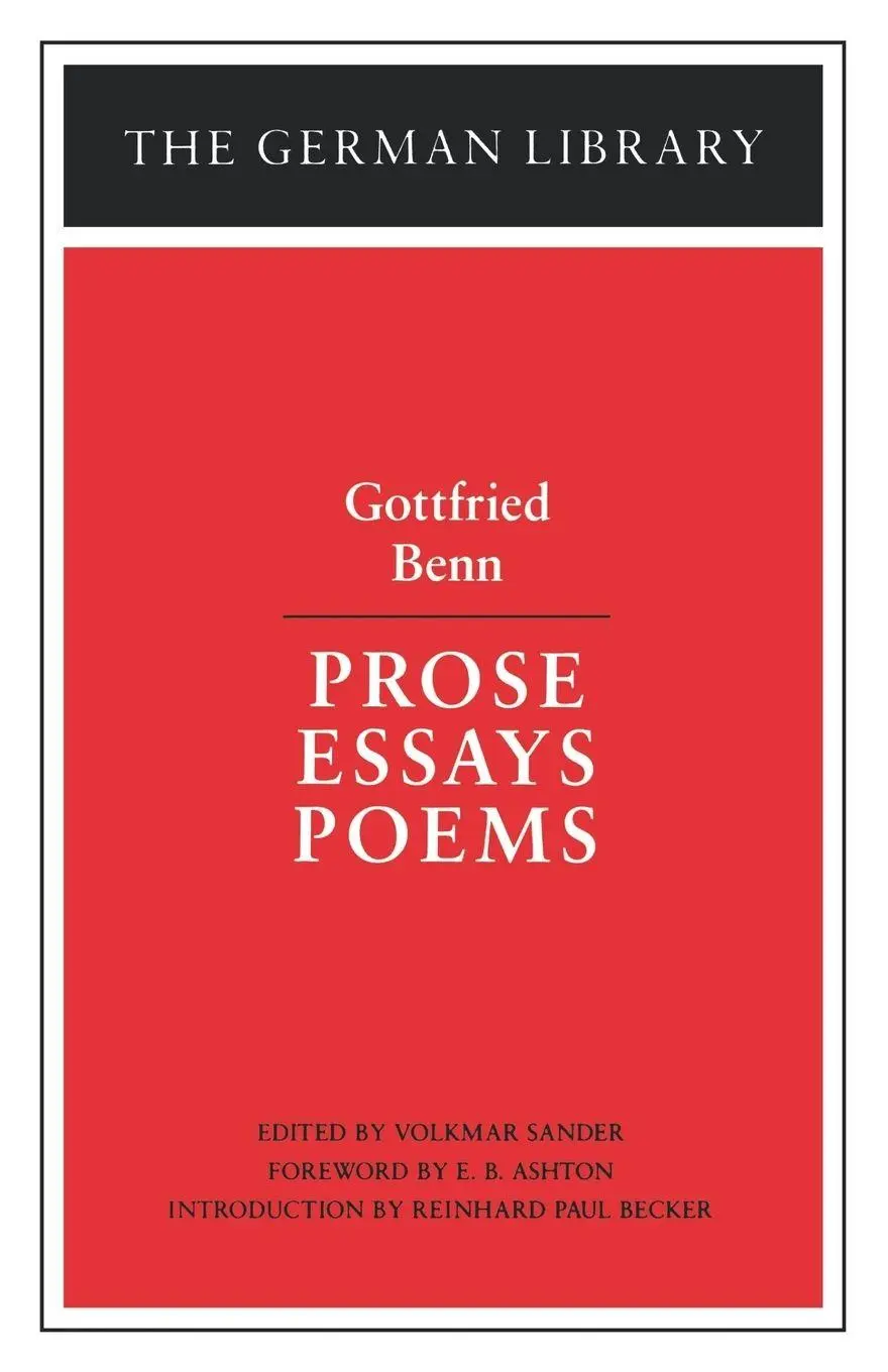 Cover: 9780826403117 | Prose Essays Poems | Gottfried Benn | Gottfried Benn (u. a.) | Buch