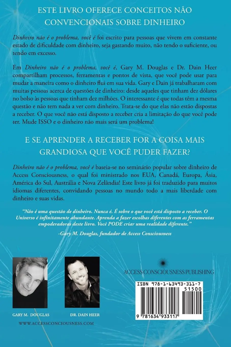 Rückseite: 9781634933117 | Dinheiro não é o problema, você é (Portuguese) | Douglas (u. a.)