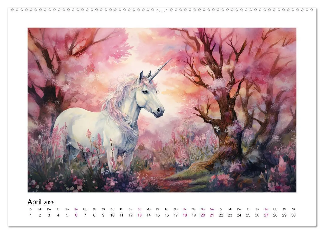 Bild: 9783383893117 | Geliebte Einhörner (Wandkalender 2025 DIN A2 quer), CALVENDO...