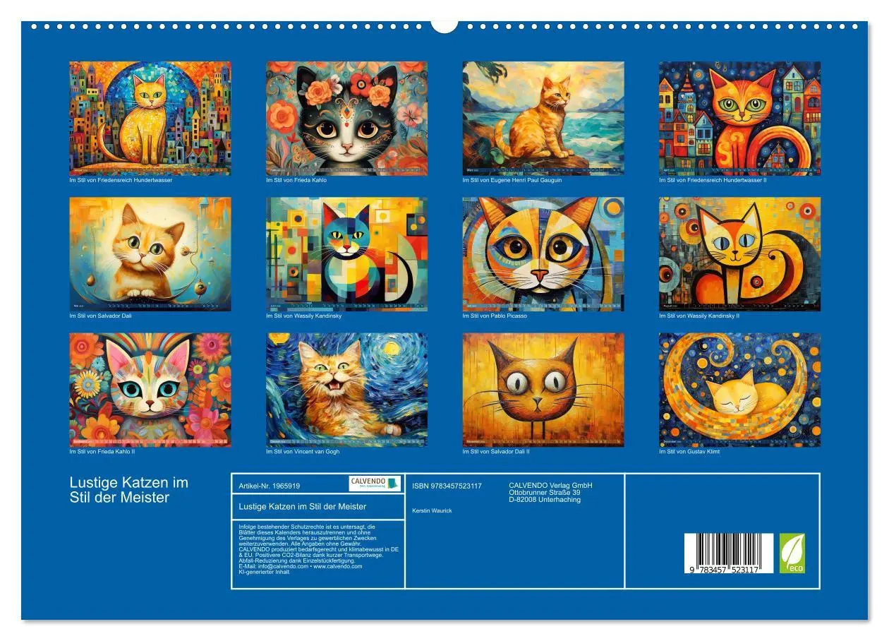 Bild: 9783457523117 | Lustige Katzen im Stil der Meister (hochwertiger Premium...