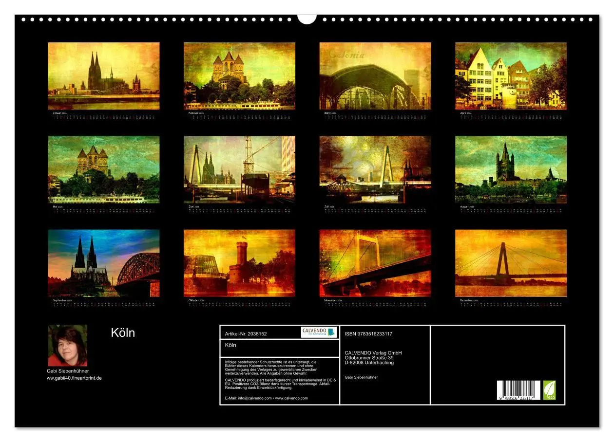 Bild: 9783516233117 | Köln (Wandkalender 2026 DIN A2 quer), CALVENDO Monatskalender | 2026
