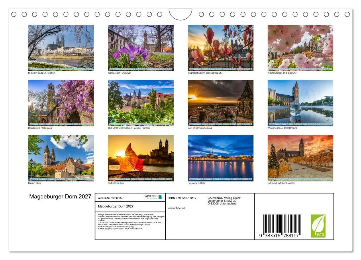 Bild: 9783516783117 | Magdeburger Dom 2027 (Wandkalender 2027 DIN A4 quer), CALVENDO...