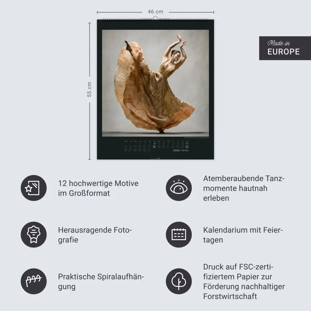 Bild: 9783839903117 | The Art of Movement Kalender 2026 | Ken Browar | Kalender | 14 S.