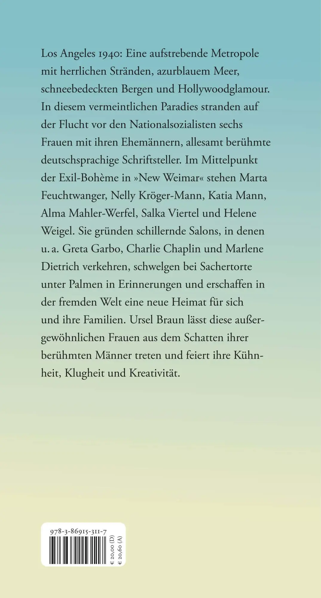 Rückseite: 9783869153117 | Exil im Paradies. Von Marta Feuchtwanger bis Helene Weigel | Braun