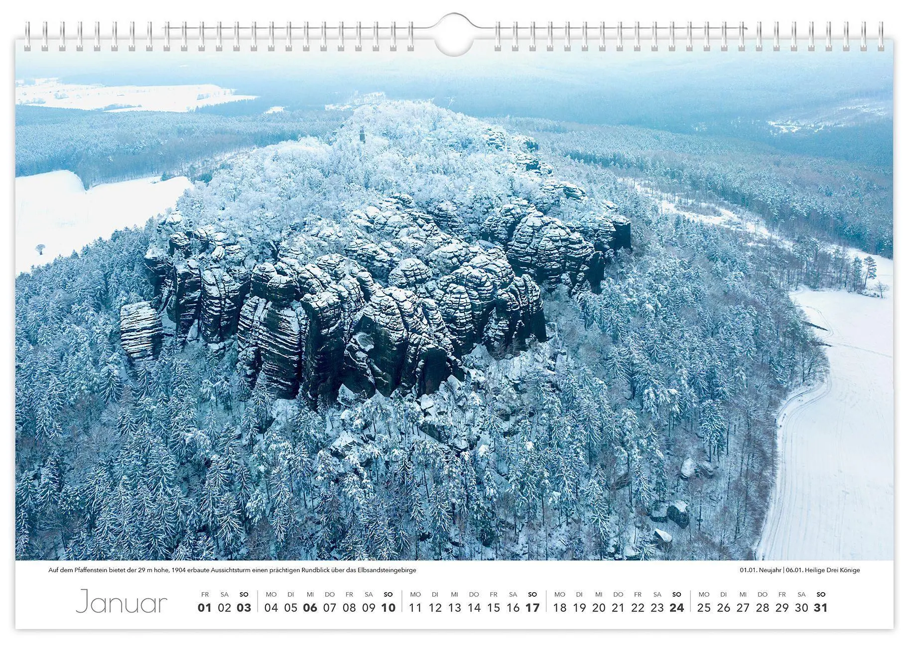 Bild: 9783912303117 | Kalender Sachsen von oben 2027 - Luftaufnahmen | Peter Schubert | 2027