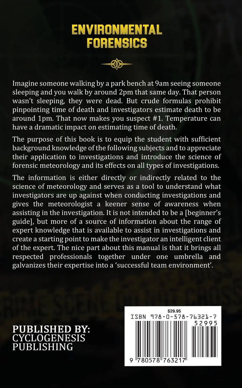 Rückseite: 9780578763217 | Environmental Forensics (Forensic Meteorology) | Greg MacMaster | Buch