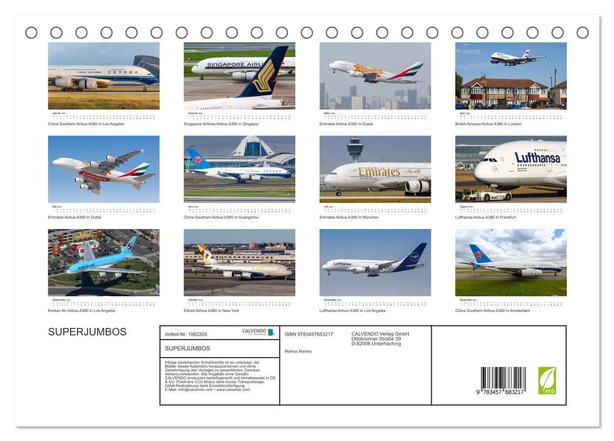 Bild: 9783457683217 | SUPERJUMBOS (Tischkalender 2026 DIN A5 quer), CALVENDO Monatskalender