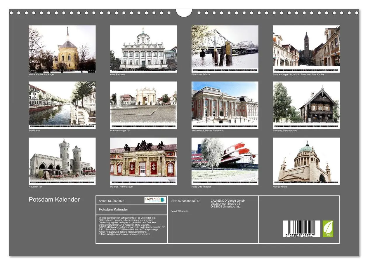 Bild: 9783516153217 | Potsdam Kalender (Wandkalender 2026 DIN A3 quer), CALVENDO...