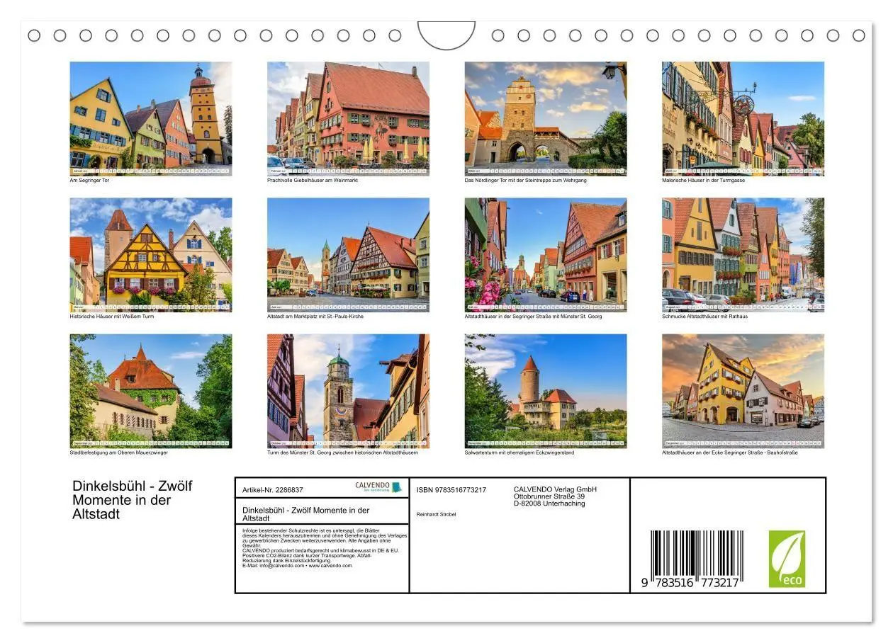 Bild: 9783516773217 | Dinkelsbühl - Zwölf Momente in der Altstadt (Wandkalender 2027 DIN...