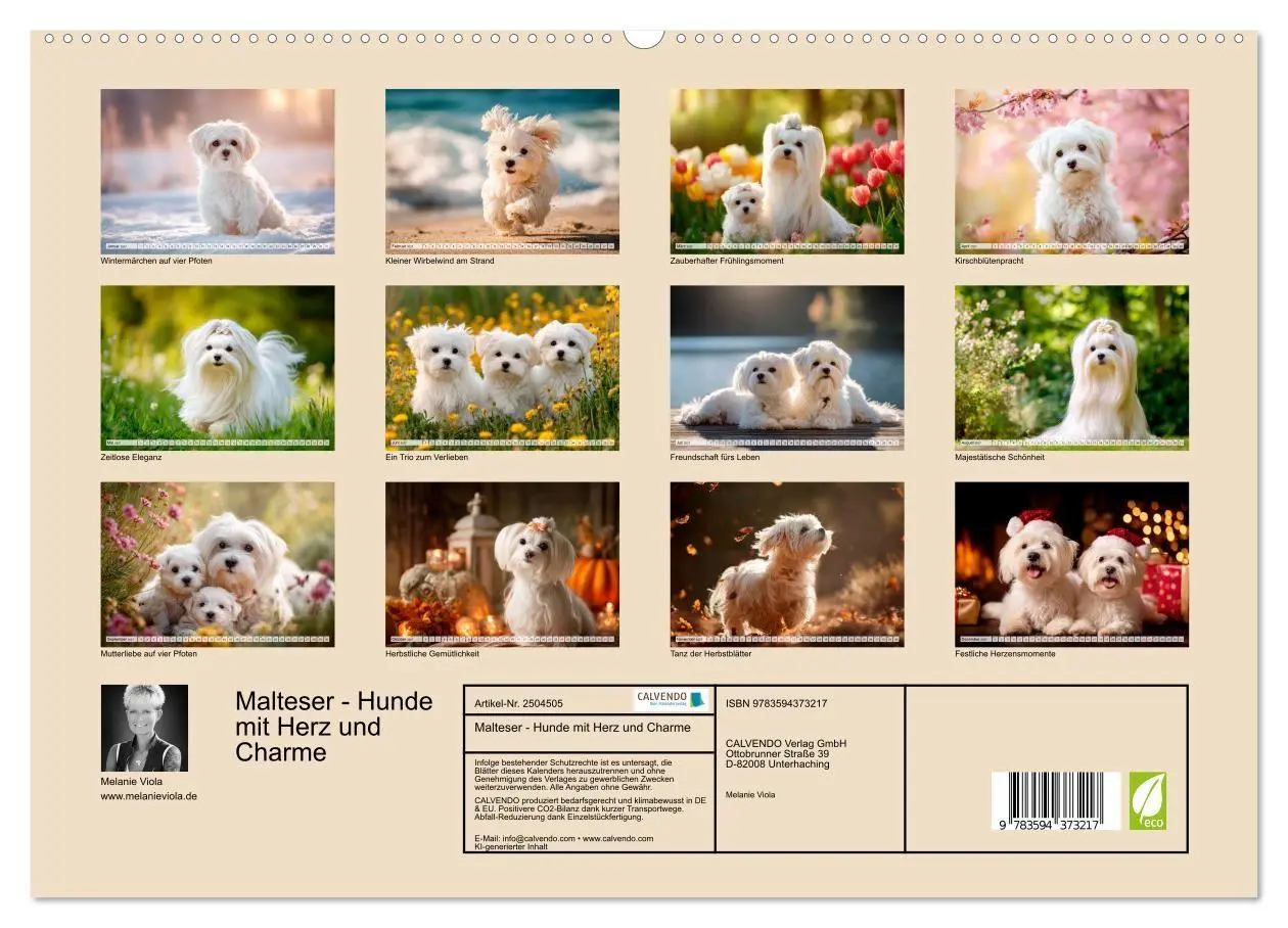 Bild: 9783594373217 | Malteser - Hunde mit Herz und Charme (Wandkalender 2027 DIN A2...