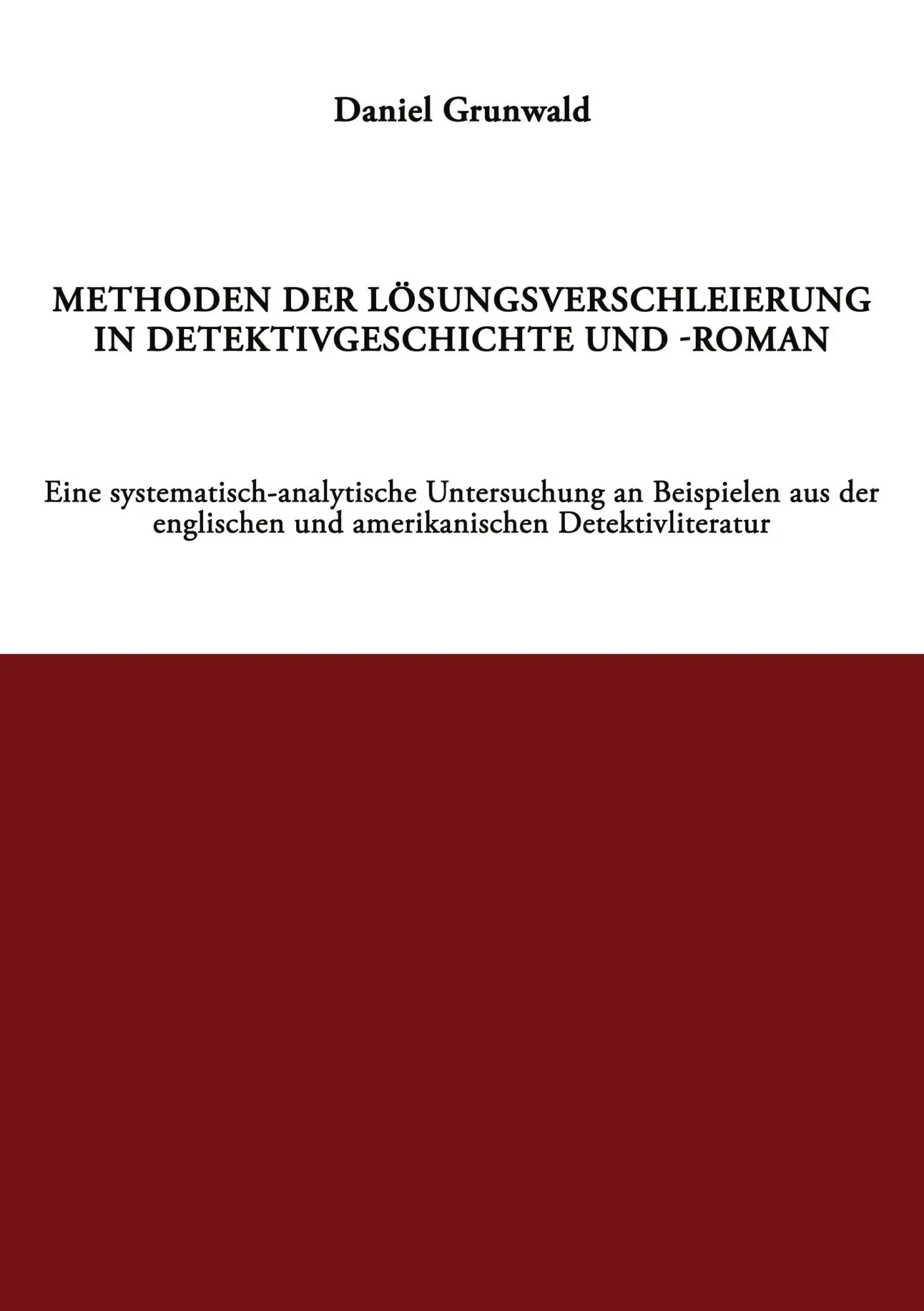 Cover: 9783833403217 | Methoden der Lösungsverschleierung in Detektivgeschichte und -roman
