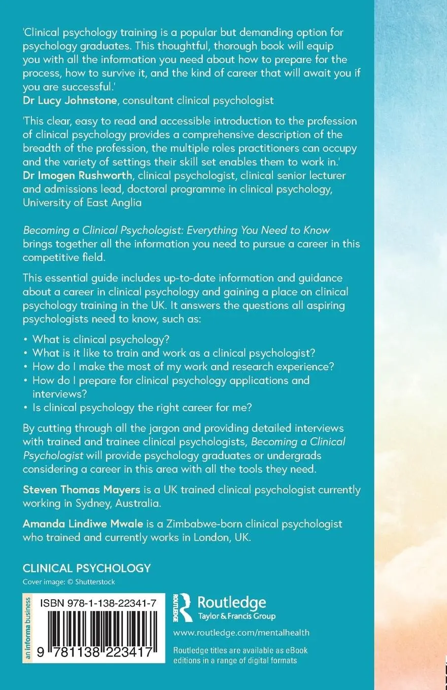 Rückseite: 9781138223417 | Becoming a Clinical Psychologist | Everything You Need to Know | Buch