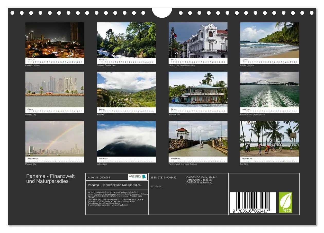 Bild: 9783516063417 | Panama - Finanzwelt und Naturparadies (Wandkalender 2026 DIN A4...