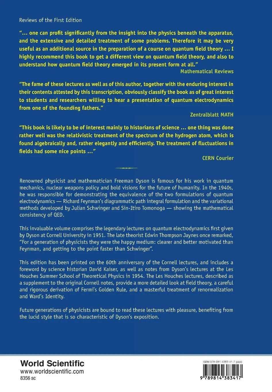 Rückseite: 9789814383417 | ADVANCED QUANTUM MECH (2ND ED) | Freeman Dyson &amp; David Derbes | Buch