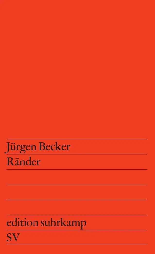 Cover: 9783518103517 | Ränder | Jürgen Becker | Taschenbuch | edition suhrkamp | 112 S.