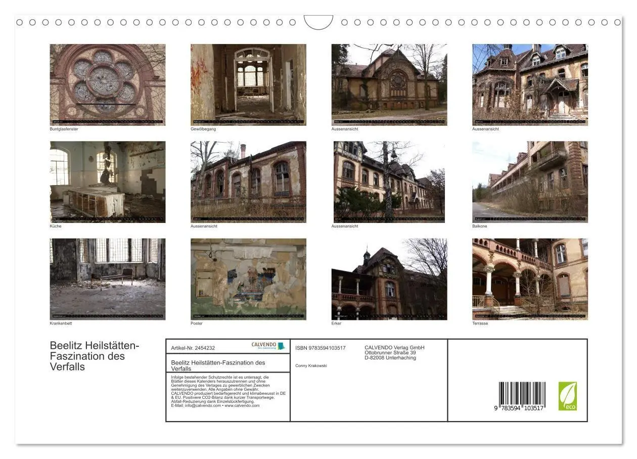 Bild: 9783594103517 | Beelitz Heilstätten-Faszination des Verfalls (Wandkalender 2027 DIN...