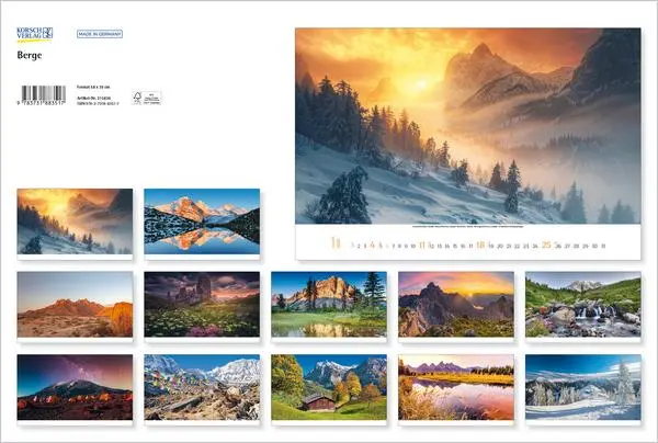 Bild: 9783731883517 | Berge 2026 | Verlag Korsch | Kalender | Spiralbindung | 14 S. | 2026