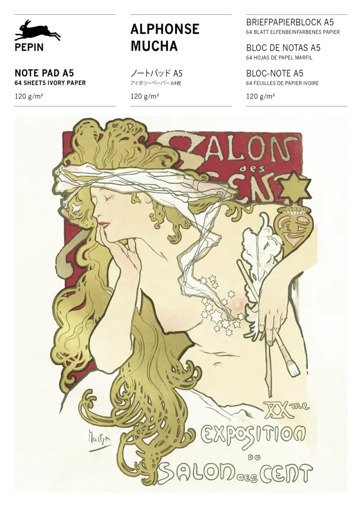 Bild: 9789460093517 | Alphonse Mucha | Writing Paper &amp; Note Pad A5 | Pepin van Roojen | 2024