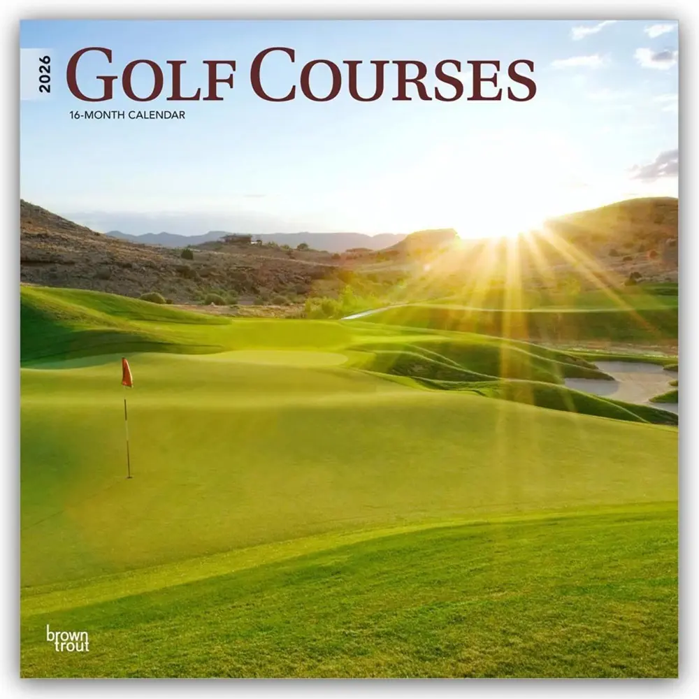 Cover: 9798330703517 | Golf Courses 2026 12 X 24 Inch (Hanging) Monthly Square Wall...
