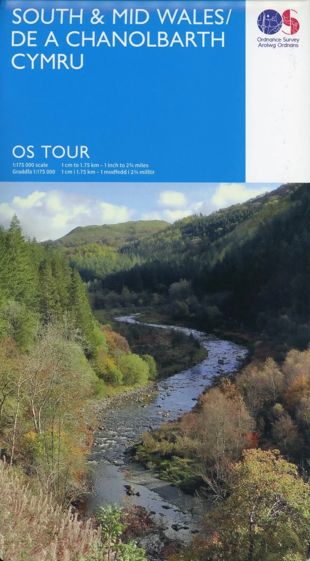 Cover: 9780319263617 | South &amp; Mid Wales | De A Chanolbarth Cymru | (Land-)Karte | OS Tour