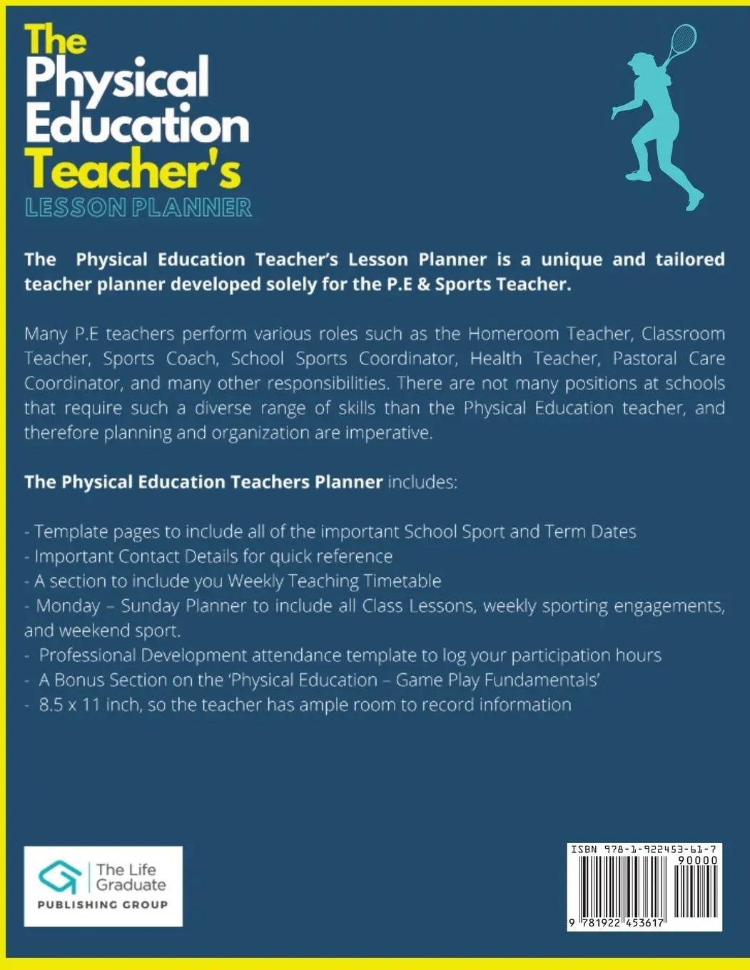 Rückseite: 9781922453617 | The Physical Education Teacher's Lesson Planner | Group (u. a.) | Buch