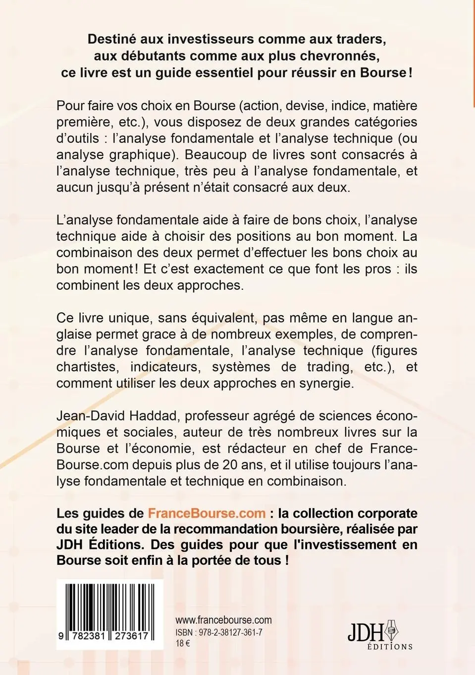 Rückseite: 9782381273617 | Analyse fondamentale et analyse technique | Jean-David Haddad | Buch