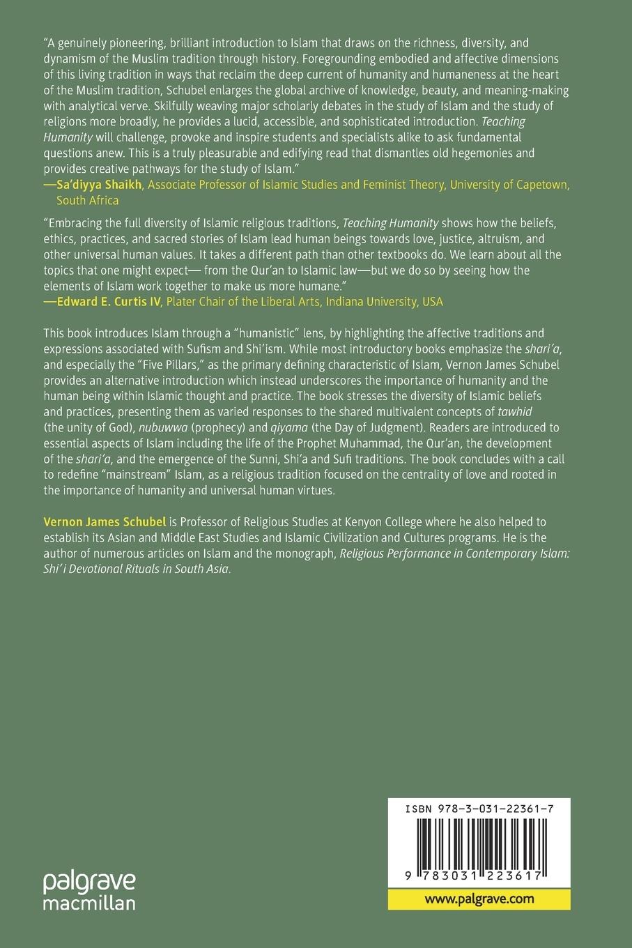 Rückseite: 9783031223617 | Teaching Humanity | An Alternative Introduction to Islam | Schubel