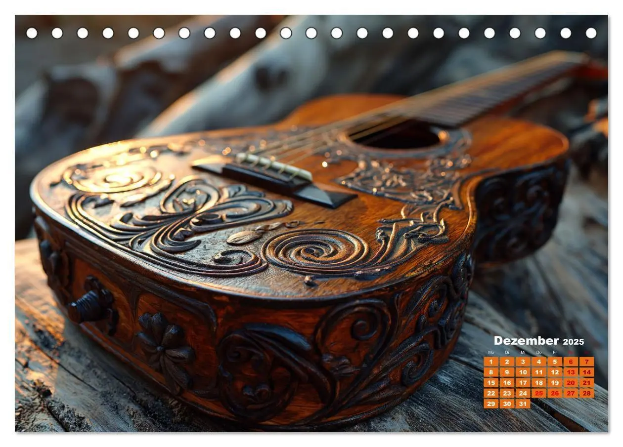 Bild: 9783383763717 | Sechs Saiten, Zwölf Monate - Der Gitarrenkalender (Tischkalender...