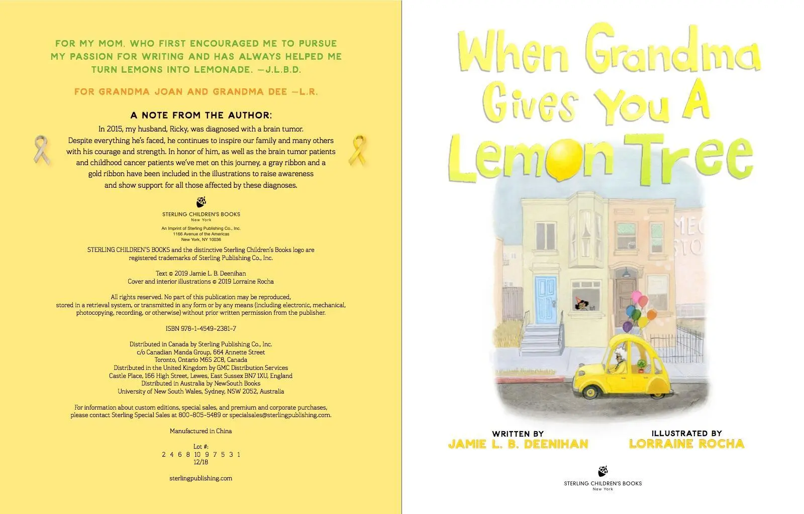 Bild: 9781454923817 | When Grandma Gives You a Lemon Tree | Jamie L B Deenihan | Buch | 2019