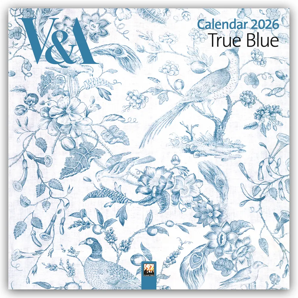 Cover: 9781835623817 | True Blue - Richtiges Blau - Kunstkalender 2026 - Original Flame...