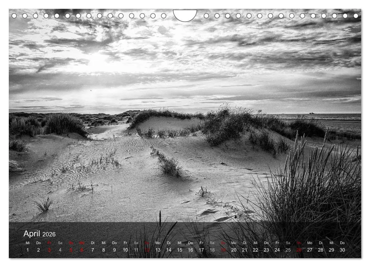 Bild: 9783457863817 | Wangerooge Noir (Wandkalender 2026 DIN A4 quer), CALVENDO...