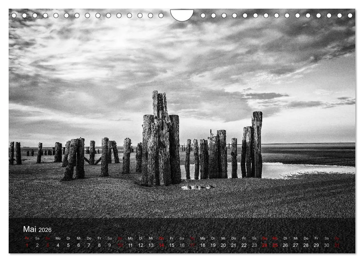 Bild: 9783457863817 | Wangerooge Noir (Wandkalender 2026 DIN A4 quer), CALVENDO...