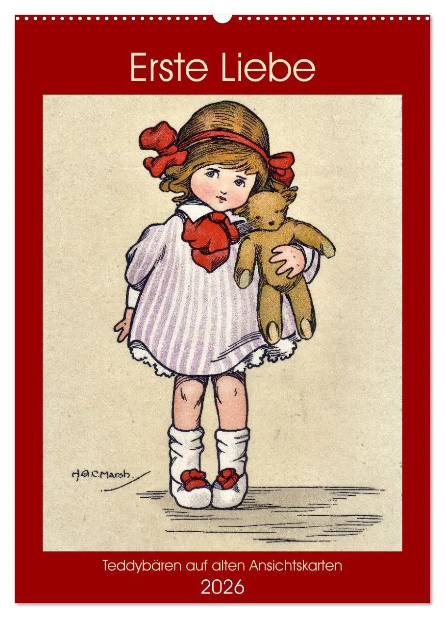 Cover: 9783516333817 | Erste Liebe - Teddybären auf alten Ansichtskarten (Wandkalender...