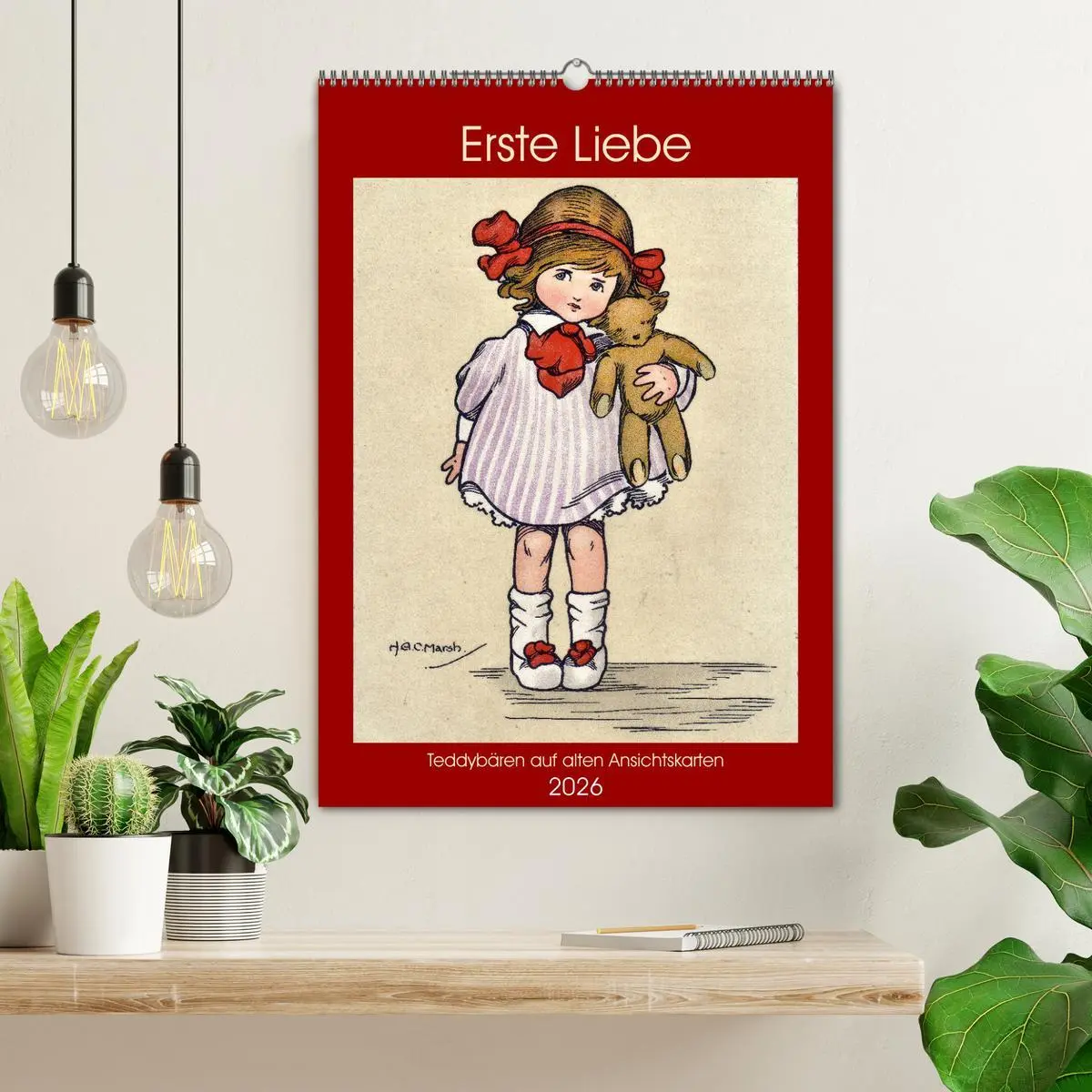 Bild: 9783516333817 | Erste Liebe - Teddybären auf alten Ansichtskarten (Wandkalender...