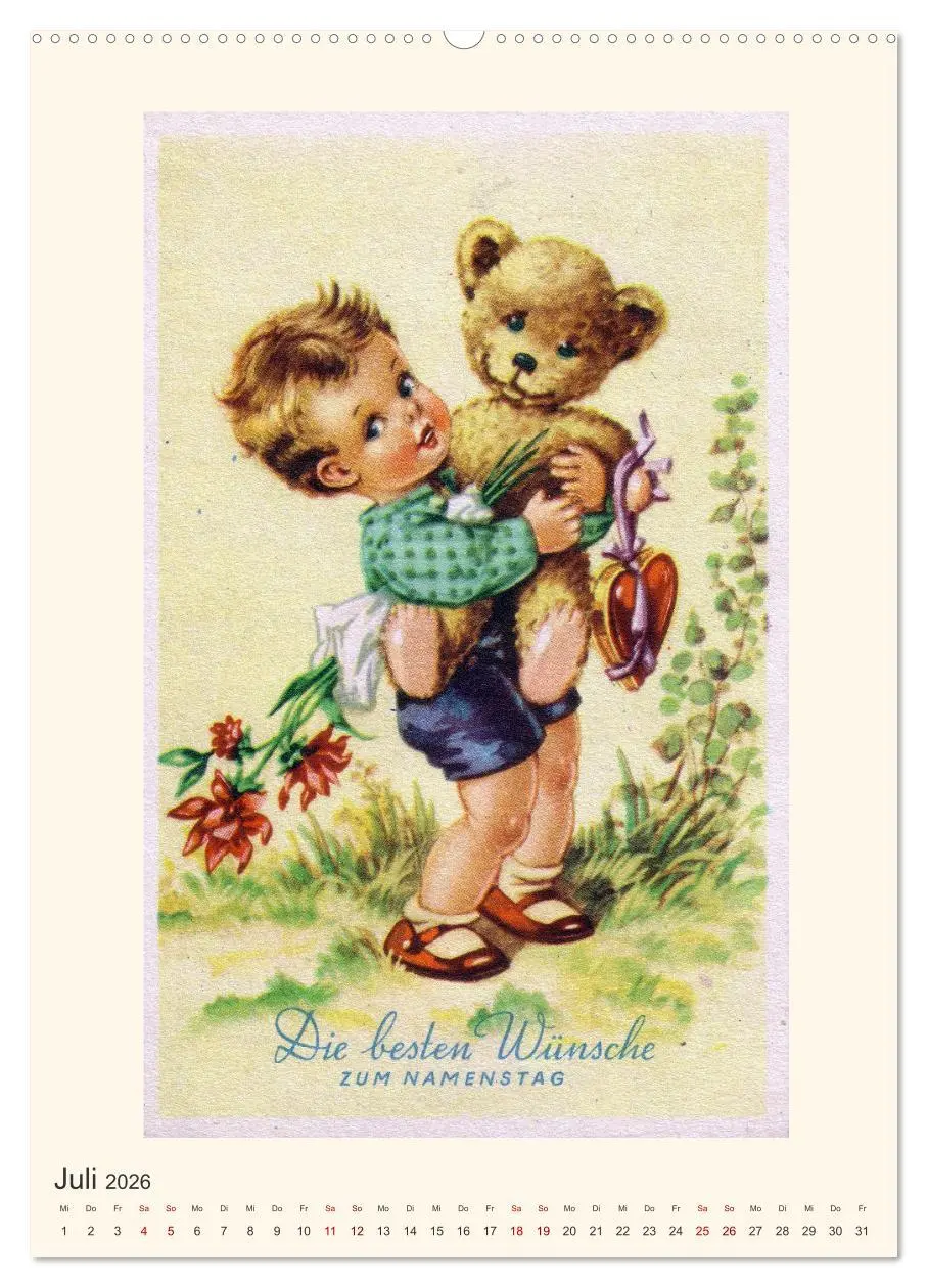 Bild: 9783516333817 | Erste Liebe - Teddybären auf alten Ansichtskarten (Wandkalender...