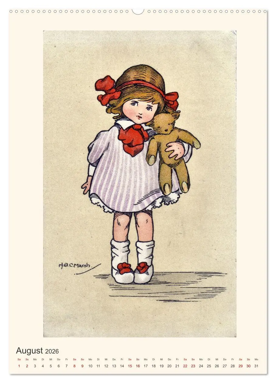 Bild: 9783516333817 | Erste Liebe - Teddybären auf alten Ansichtskarten (Wandkalender...
