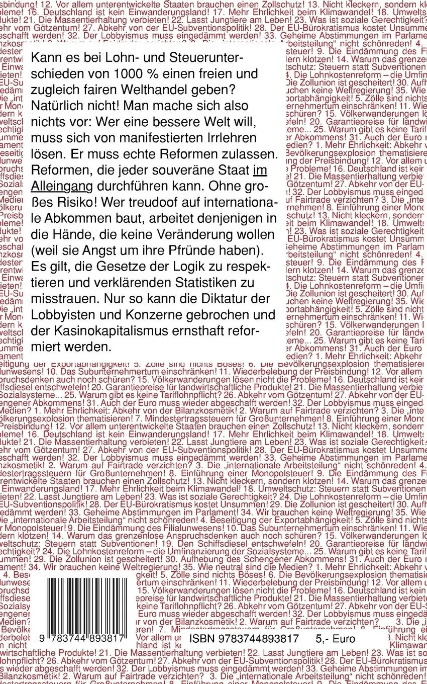 Rückseite: 9783744893817 | Only Fairtrade | Manfred Julius Müller | Taschenbuch | 56 S. | Deutsch
