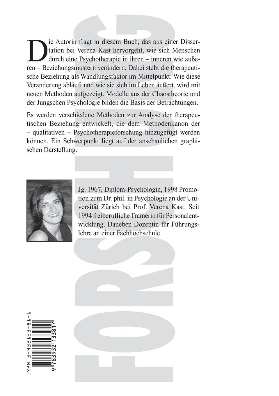 Rückseite: 9783932133817 | Wandlungsprozesse durch die therapeutische Beziehung | Daniela Heisig