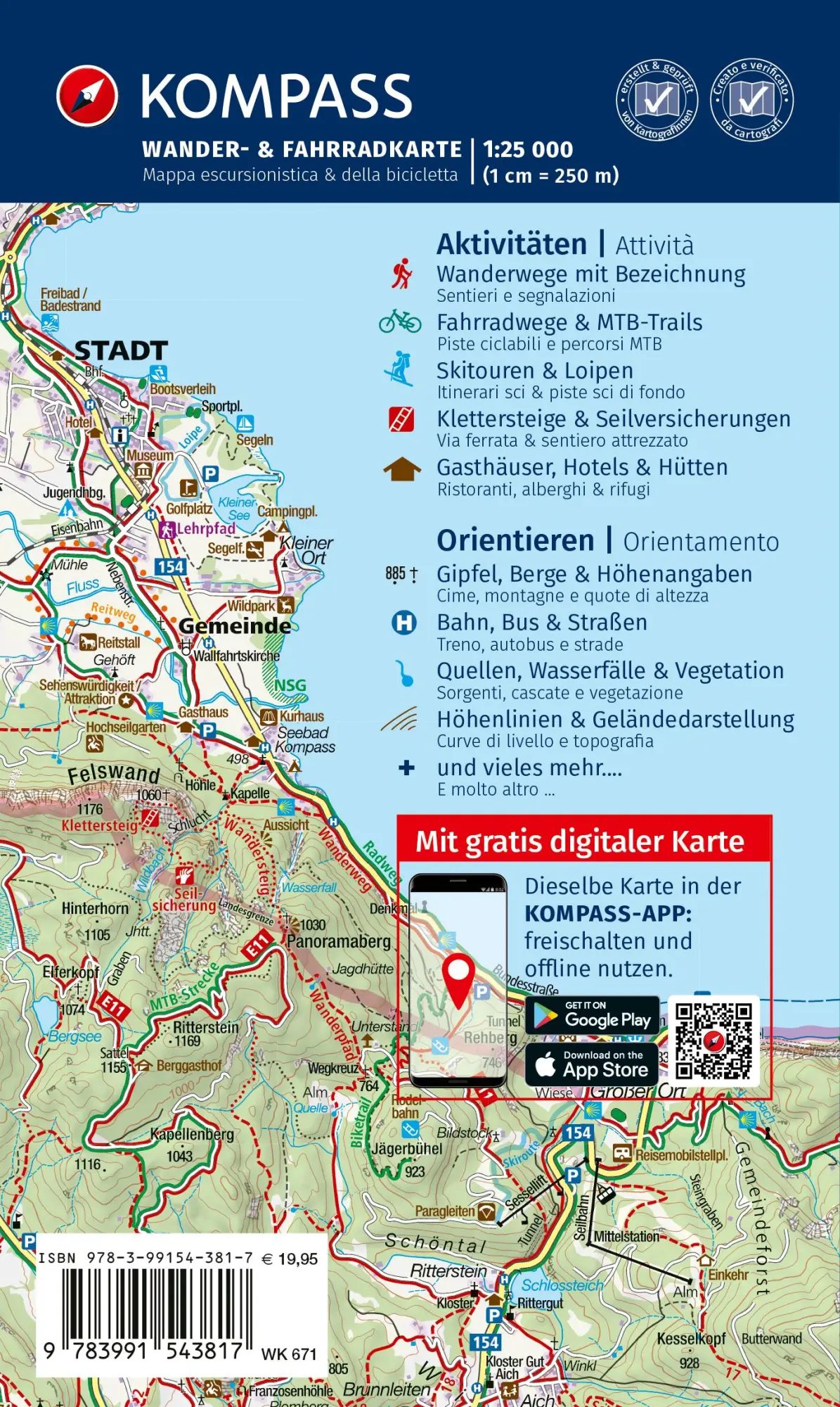 Rückseite: 9783991543817 | KOMPASS Wanderkarten-Set 671 Pustertal / Val Pusteria (3 Karten)...