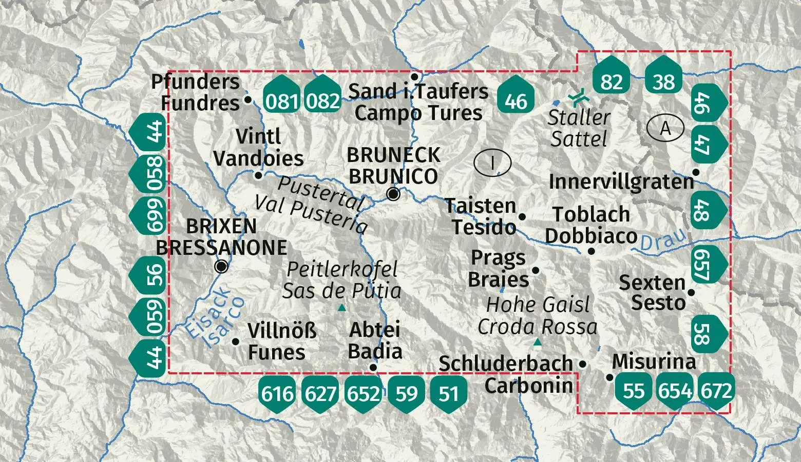 Bild: 9783991543817 | KOMPASS Wanderkarten-Set 671 Pustertal / Val Pusteria (3 Karten)...