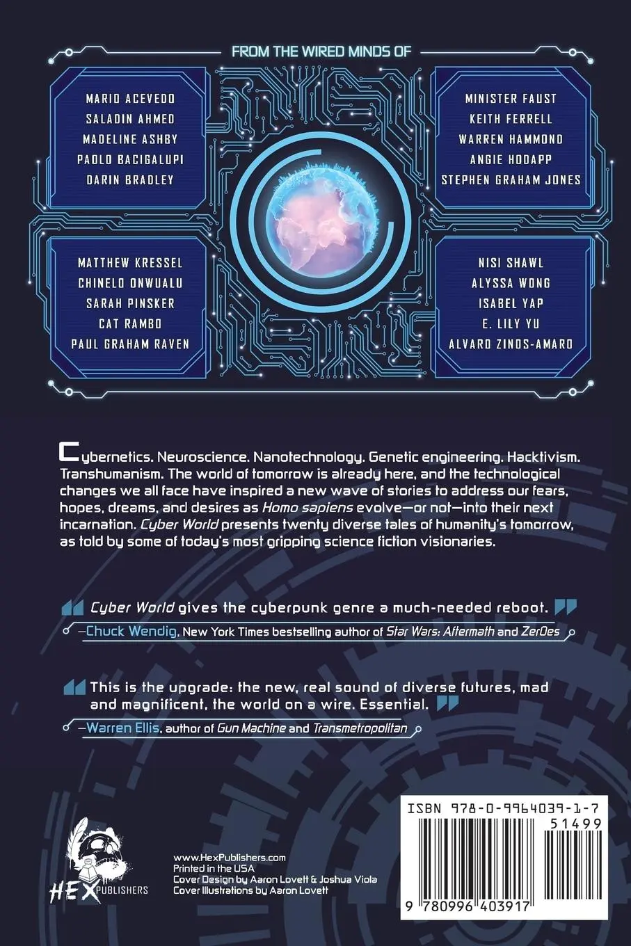 Rückseite: 9780996403917 | Cyber World | Tales of Humanity's Tomorrow | Paolo Bacigalupi | Buch