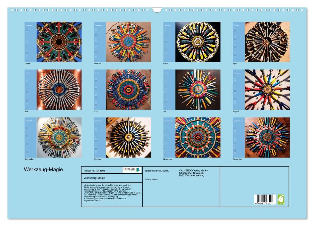 Bild: 9783457303917 | Werkzeug-Magie (Wandkalender 2026 DIN A2 quer), CALVENDO...
