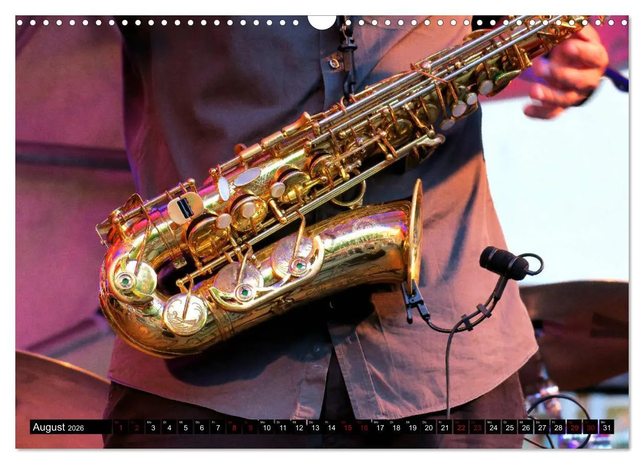 Bild: 9783457853917 | SAXOPHON - on stage (Wandkalender 2026 DIN A3 quer), CALVENDO...