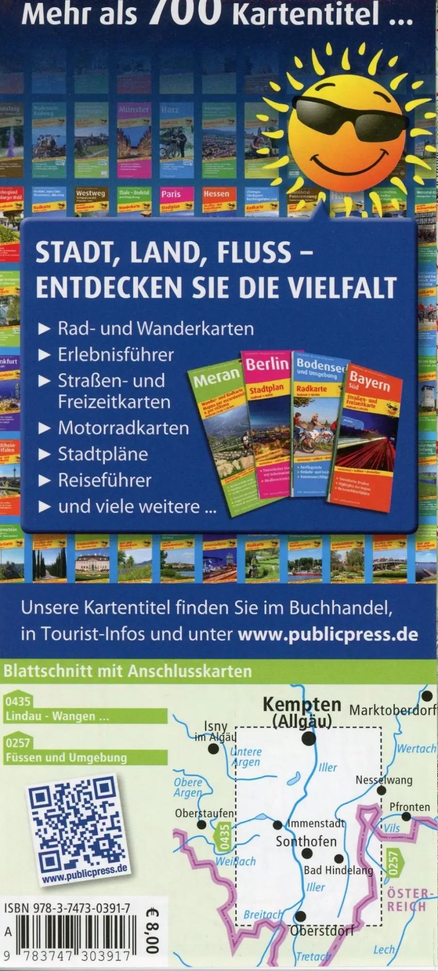 Bild: 9783747303917 | Allgäu, Kempten - Oberstdorf, Sonthofen - Bad Hindelang 1 : 50 000