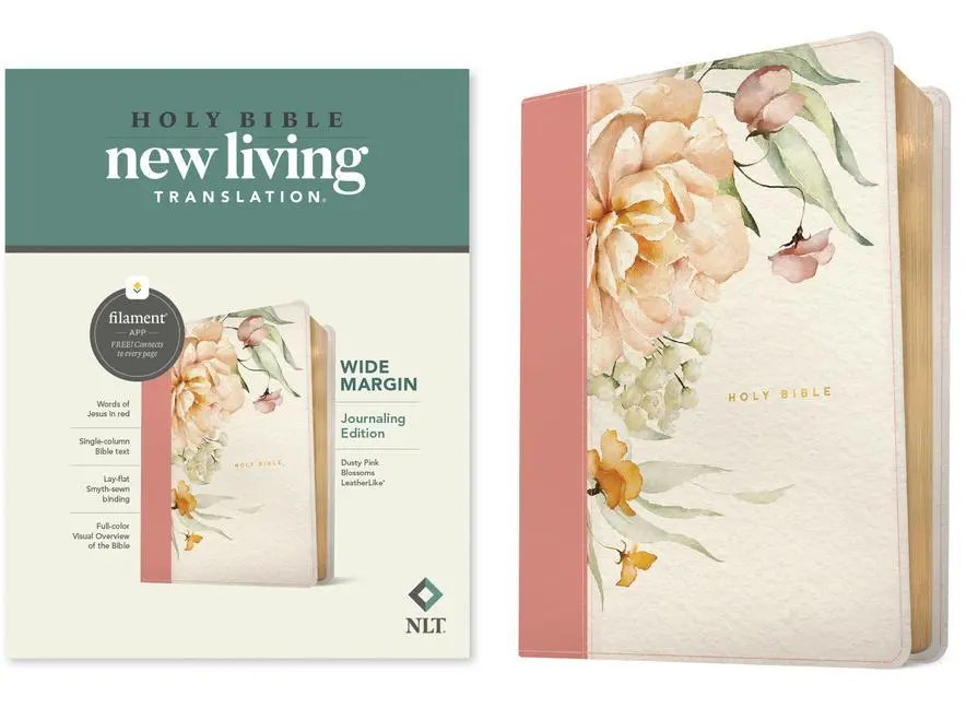 Cover: 9781496484017 | NLT Wide Margin Bible, Filament Enabled (Leatherlike, Dusty Pink...