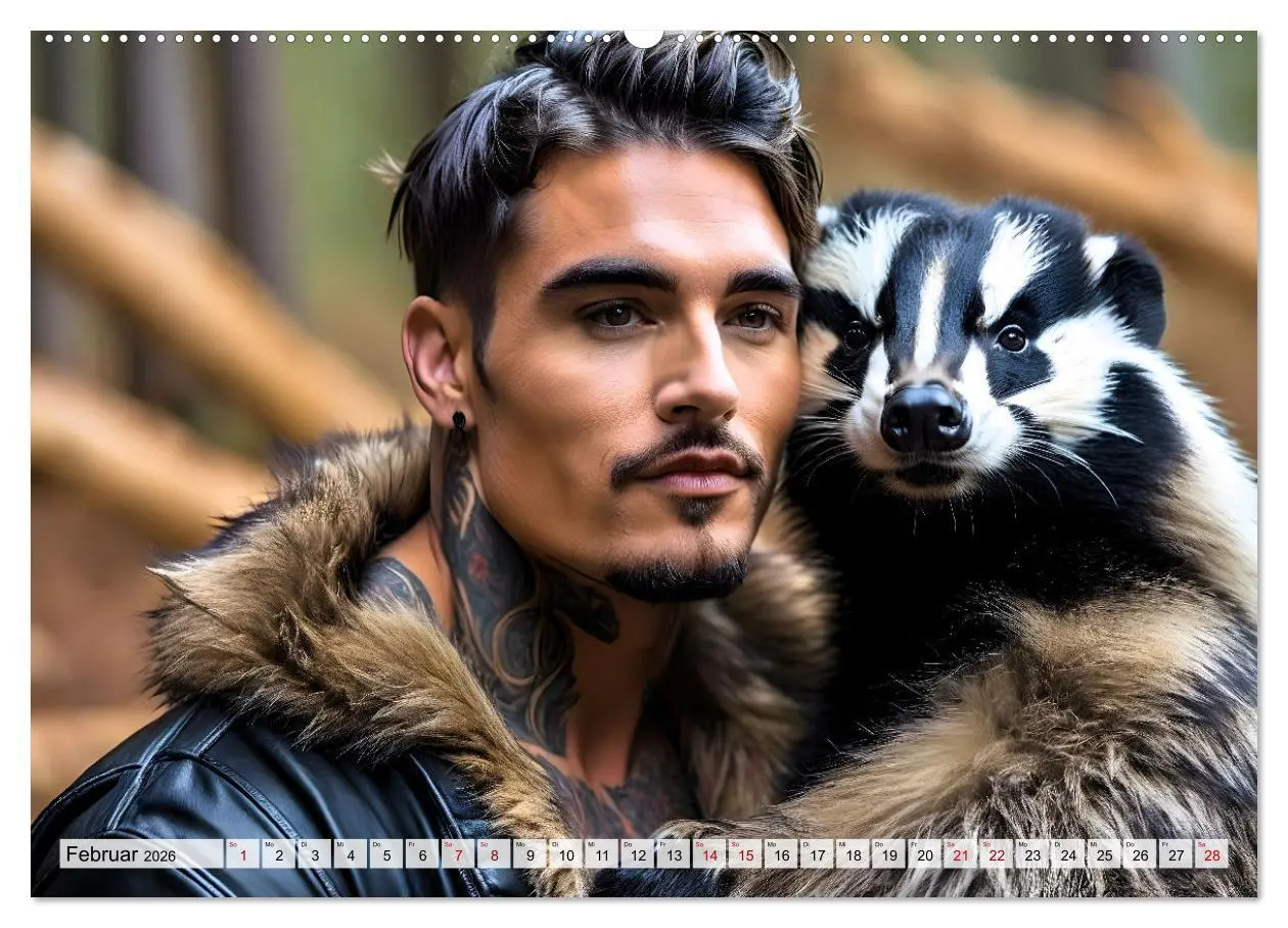 Bild: 9783457364017 | Naturburschen im Wald - Muskeln, Tattoos und Waldbewohner...