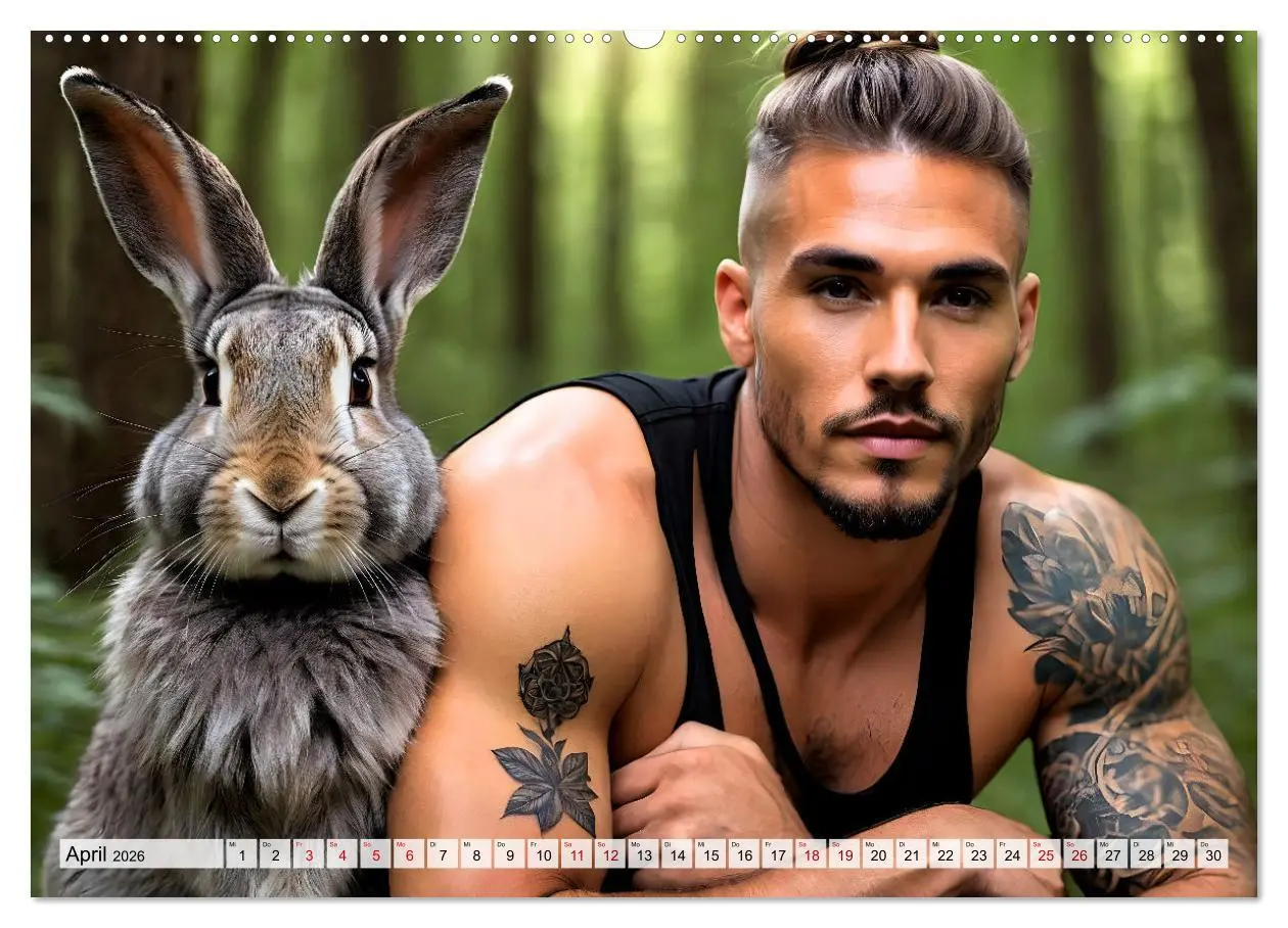 Bild: 9783457364017 | Naturburschen im Wald - Muskeln, Tattoos und Waldbewohner...